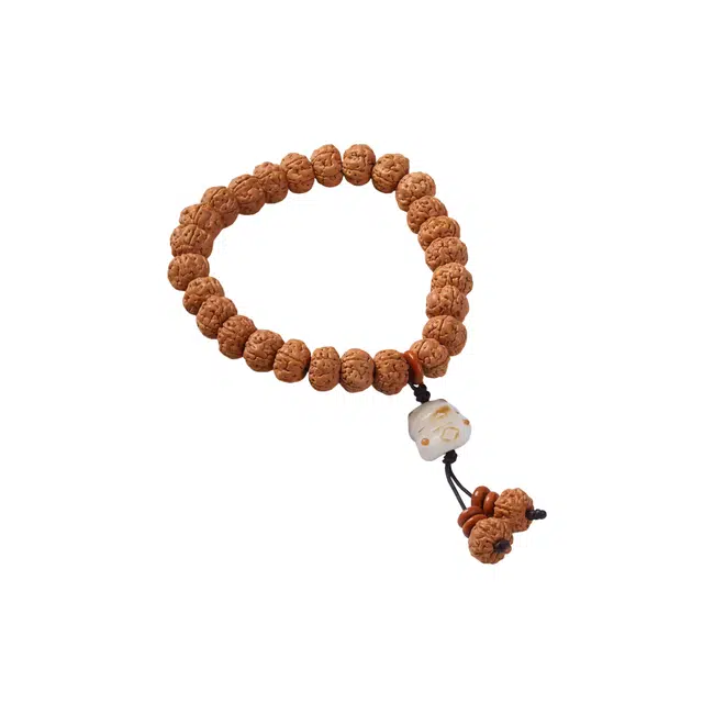 【幸运小猫】 缇克玺 新中式国风招财吉祥如意诸事顺利精雕细琢爆肉小盘玩文玩佛珠时尚百搭典雅大方 金刚菩提 手串好运 男女同款情侣款