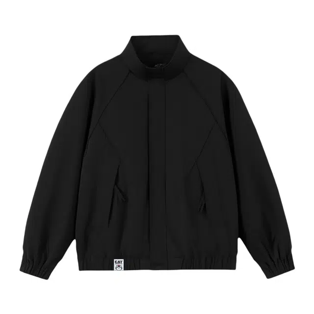 吾皇猫 学院风美式复古高街简约百搭基础款宽松潮流潮牌春秋款立领上衣时尚舒适透气秋季休闲夹克外套 男女同款