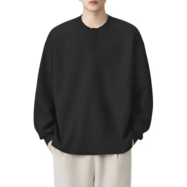 左岸 秋季男士长袖小众设计圆领时尚简约舒适柔软潮流百搭宽松透气学院风韩系美式复古高街潮牌休闲卫衣 男款