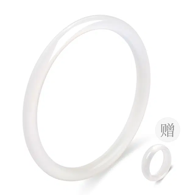 【甄选特级】 老凤祥 经典白月光 新中式国潮古色古香 旗袍汉服 贵妃镯宫廷风 轻奢国风古典感 好运 玉髓 手镯 女款