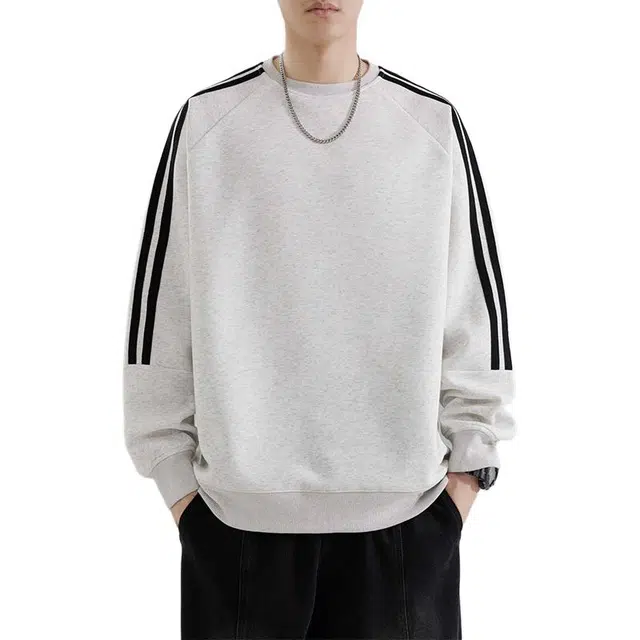 太子龍 春秋季青少年圆领宽松套头男百搭大方打底衫卫衣 男女同款