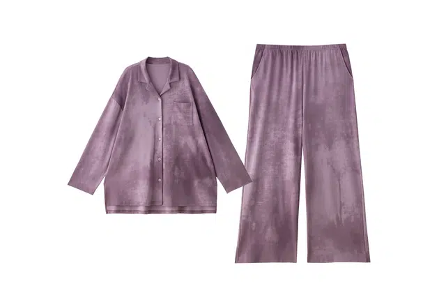 俏薇妮 春秋款纯棉带胸垫一体长袖长裤家居服大码套装睡衣礼盒 女款