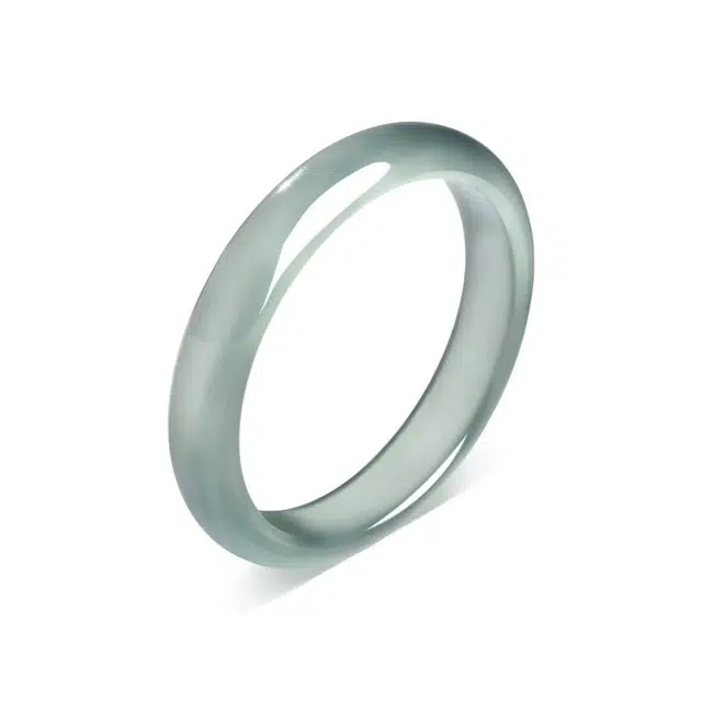 眰恦 马达加斯加料库里蓝 新中式贵妃镯 国潮古风 冰透青蓝 温柔清冷#好运天然 玉髓 手镯 女款