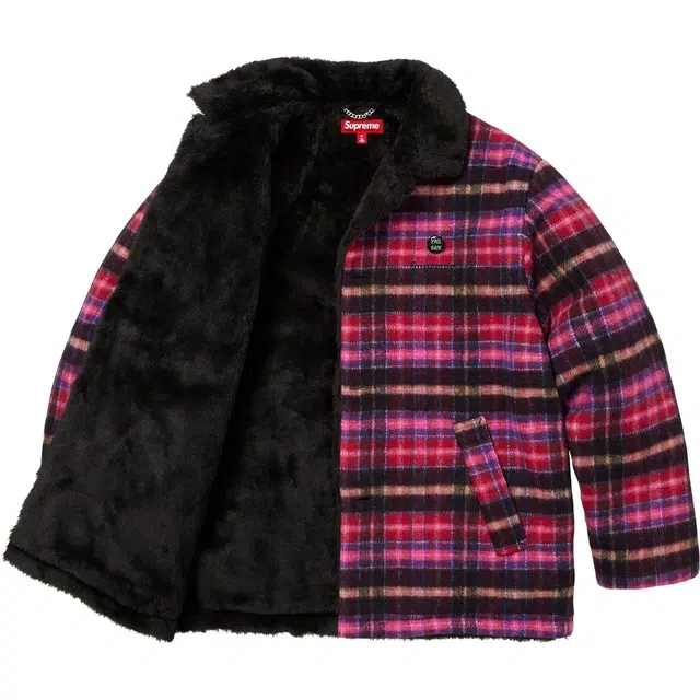 Supreme FW25 FW25 Plaid Car Coat logo