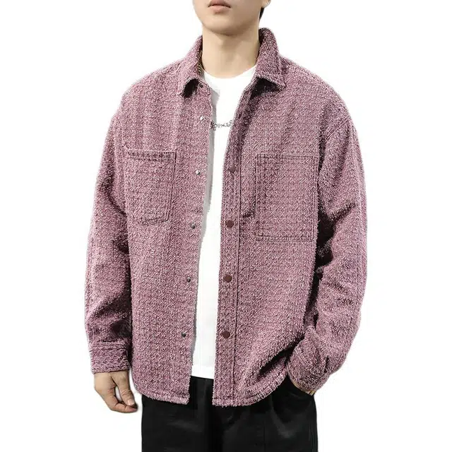 前进牛 秋季阿美咔叽潮牌高级感中性风钩花潮流无性别主义纯棉百搭宽松休闲长袖牛仔外套 男女同款