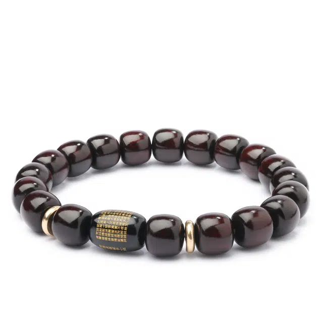 三檀小舍 国风国潮新中式 般若心经招财转运守护 文玩盘玩绕指柔礼盒 紫檀属 手串 男女同款情侣款