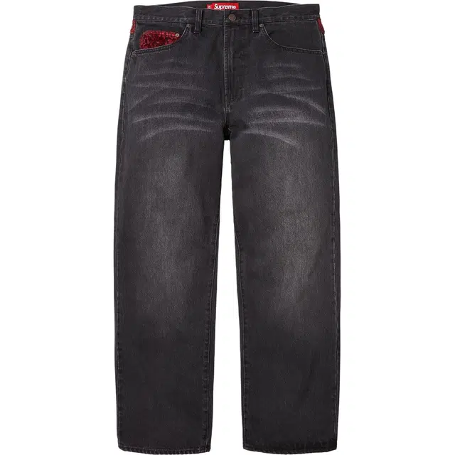 Supreme FW25 Leopard Faux Fur Loose Fit Jean