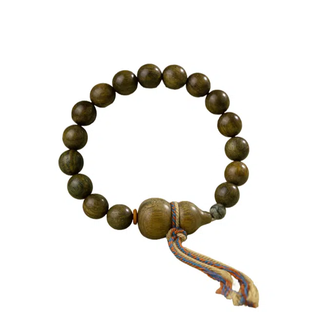 仙园韵 自然绿檀木葫芦沉水级佛珠文玩盘玩木质手链男女款#好运 绿檀 手串 男女同款情侣款