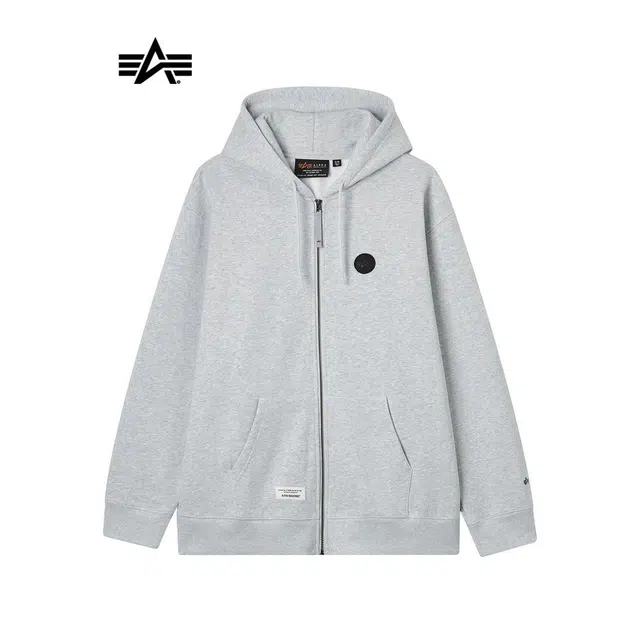 Alpha Industries Letter Hoodie Zip-Up