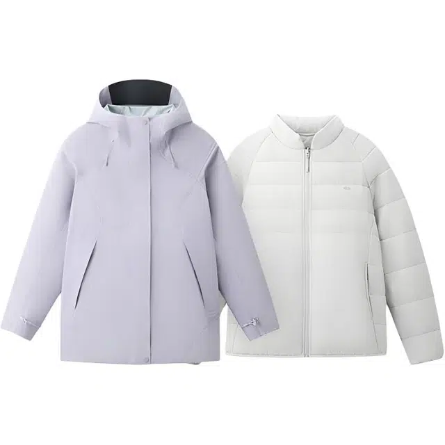 蕉下  简约时尚轻便保暖防风防寒防水透气户外徒步运动休闲冬季经典三合一 冲锋衣 女款