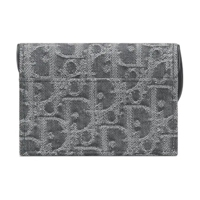 DIOR Saddle Bloom Card Holder Gray