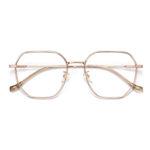 【可配度数】 苍木优品 冷茶色高级感素颜近视镜框女方圆脸防蓝光睛镜架 不规则/多边形 功能性眼镜 女款