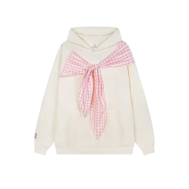 地界二 多风格拼接设计潮流连帽服饰 舒适亲肤适合多场景卫衣 男女同款