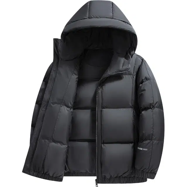 雅鹿 加厚连帽御寒保暖抗风防寒时尚气质冬装外套爸爸装羽绒服 男款