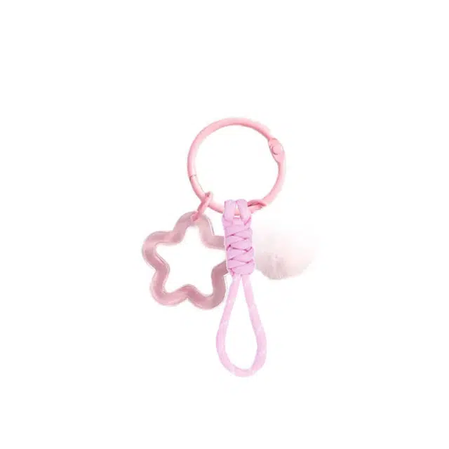 卡莱茵 【镂空五角星】 甜美俏皮可爱毛球包包轻奢文艺小众时尚#好运 尼龙 挂件 男女同款情侣款