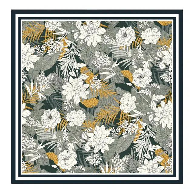 上海故事 围巾双面印花人字纹中方巾 绵羊毛 丝巾 女款