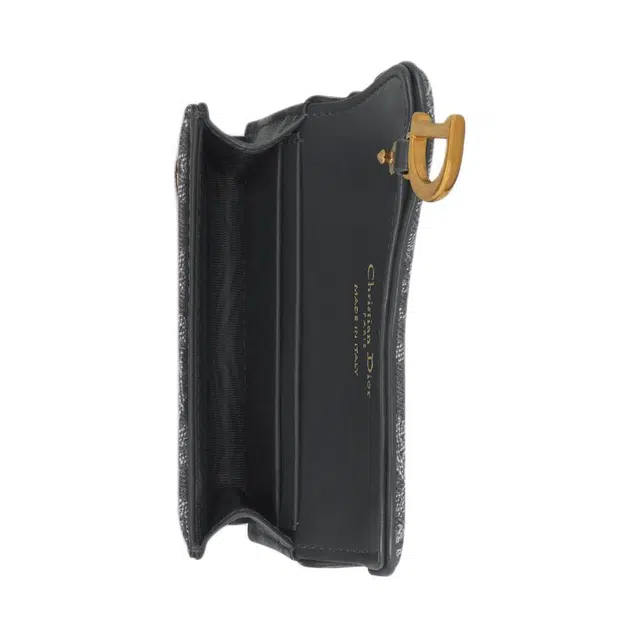 DIOR Saddle Bloom Card Holder Gray