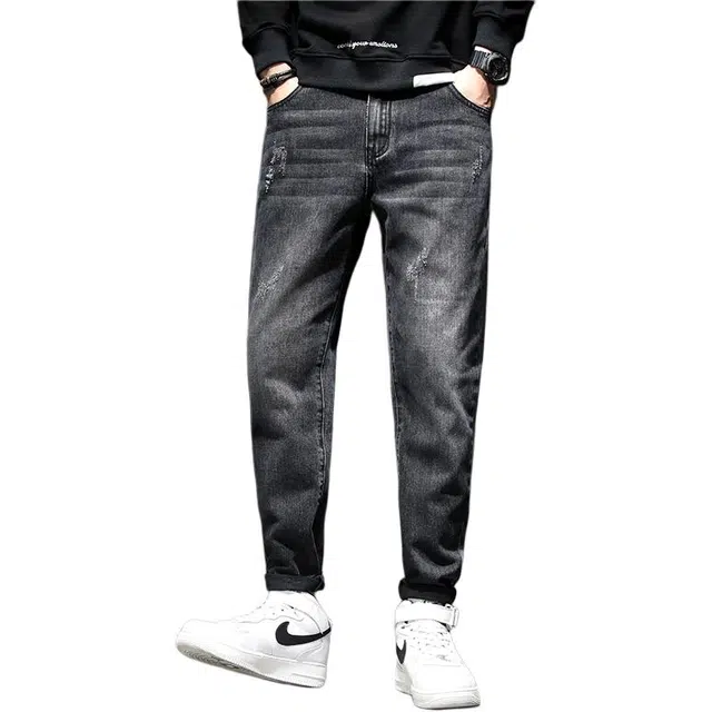 金盾 哈伦潮流日系宽松直筒牛仔裤 男款