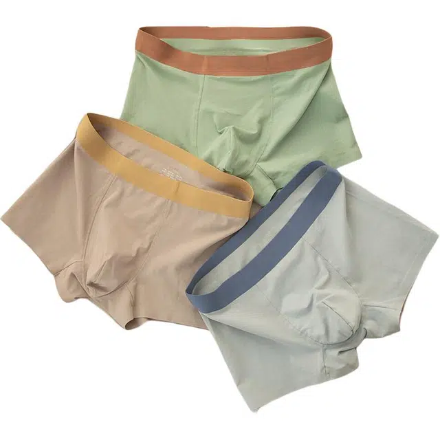 潞优野 高级感无痕纯棉舒适透气高颜值宝藏四角短裤衩新疆长绒棉柔软抑菌平角内裤 男款