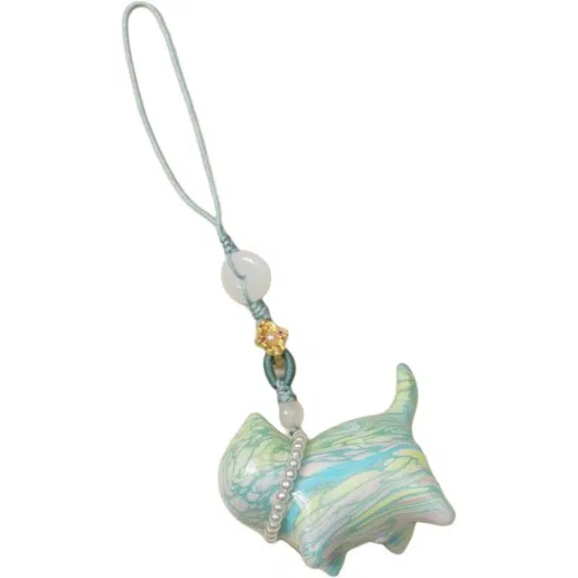 得笙陌 非遗招财猫漂漆手工猫咪挂装饰品钥匙吊坠配饰#好运 大漆 挂件 男女同款情侣款