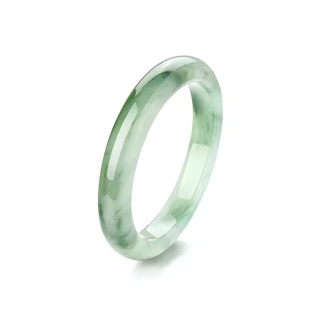 眰恦 水润清透 温柔小众 清冷感 新中式轻奢古风玉镯#好运天然 天山翠 手镯 女款