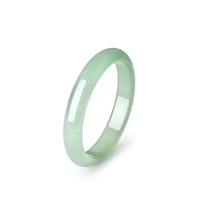 眰恦 小清新绿色 一步一响 新中式百搭玉镯 #好运 东陵玉 手镯 女款