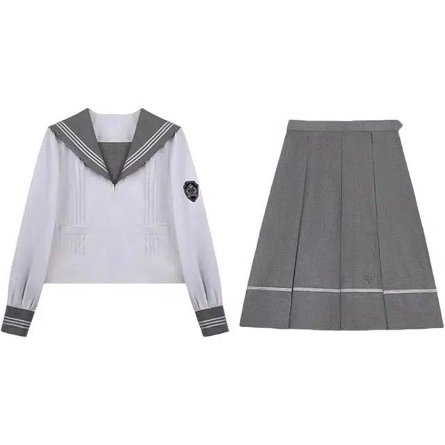 小菊川栗 学院风女优雅简约气质舒适百搭 裙装套装 女款