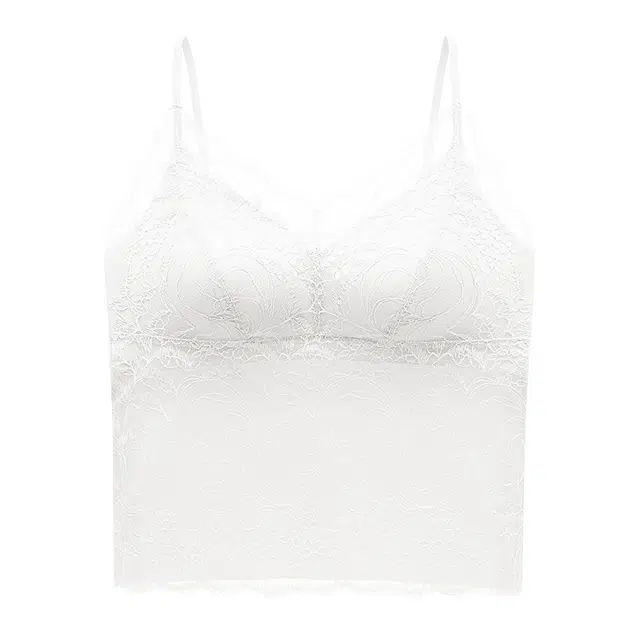 北极绒 夏季薄款蕾丝吊带美背抹胸式内衣女一体式运动瑜伽罩文胸 女款