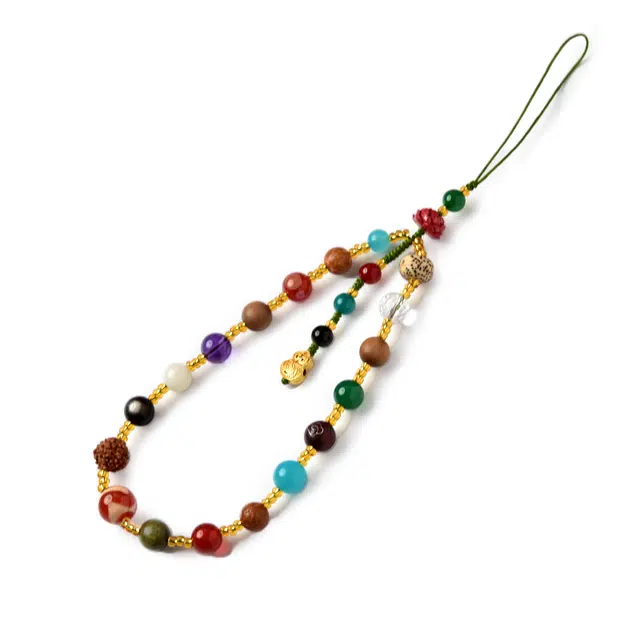 仙园韵 十八籽手机链男女款护身符佛珠挂绳手腕款#好运 朱砂 挂件 男女同款情侣款