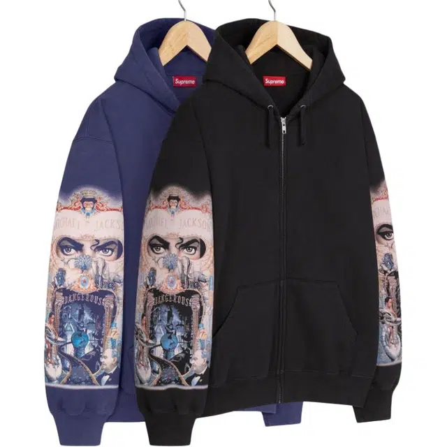 Supreme x Michael Jackson FW25 Dangerous Zip Up Hooded Sweatshirt