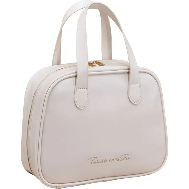 环邦奶油感皮质如云朵般柔软奶油感手提包化妆包 防尘收纳便携防水