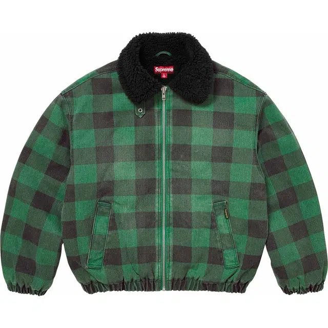 Supreme FW25 Faux Shearling Lined Bomber Jacket logo