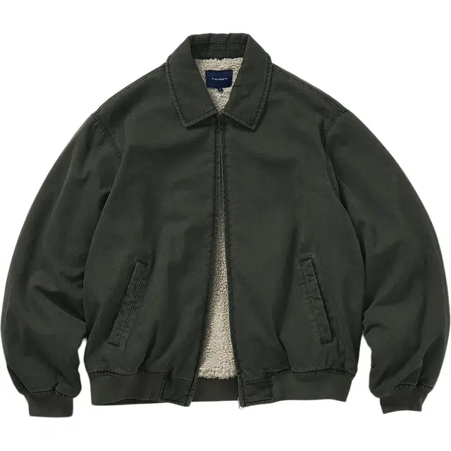 714STREET Simple Series Workwear Sherpa Canvas Jacket