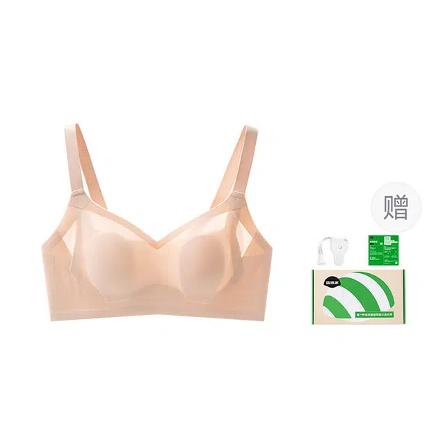 菇娘家 轻薄兔耳杯凉感内衣薄款运动无痕隐形大胸显小舒适透气收副乳防下垂文胸 女款