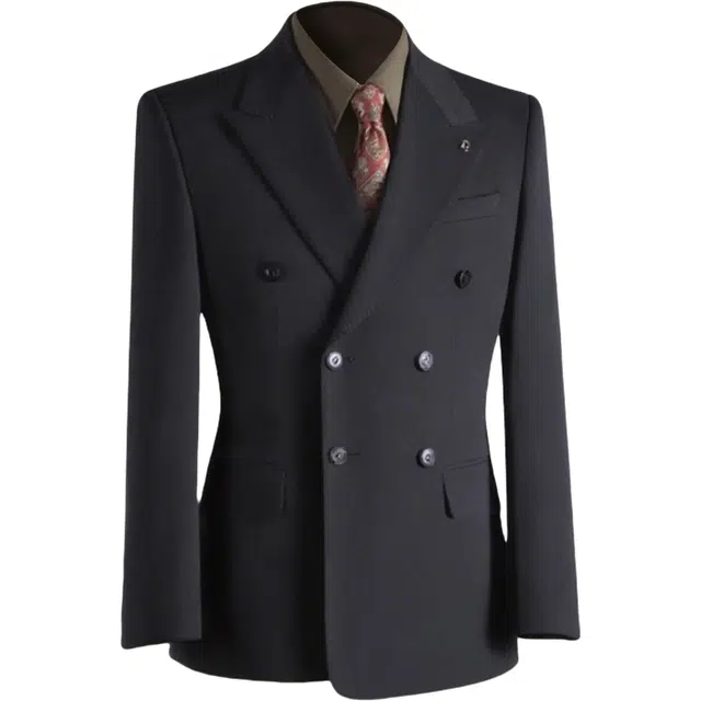 恒源祥 羊毛西装礼服男商务休闲双排扣西服 男款