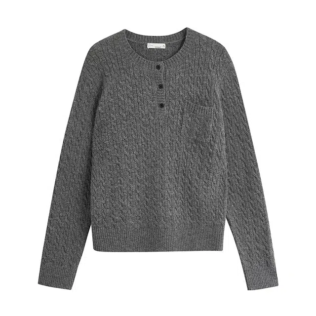 茵曼 百搭通勤简约针织衫 女款