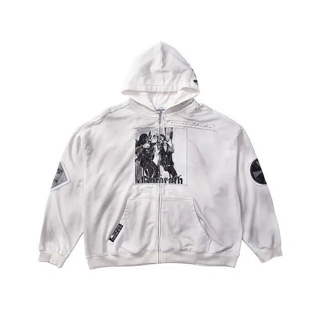 FREE WORLD ORDER Patch Print Zip Hoodie