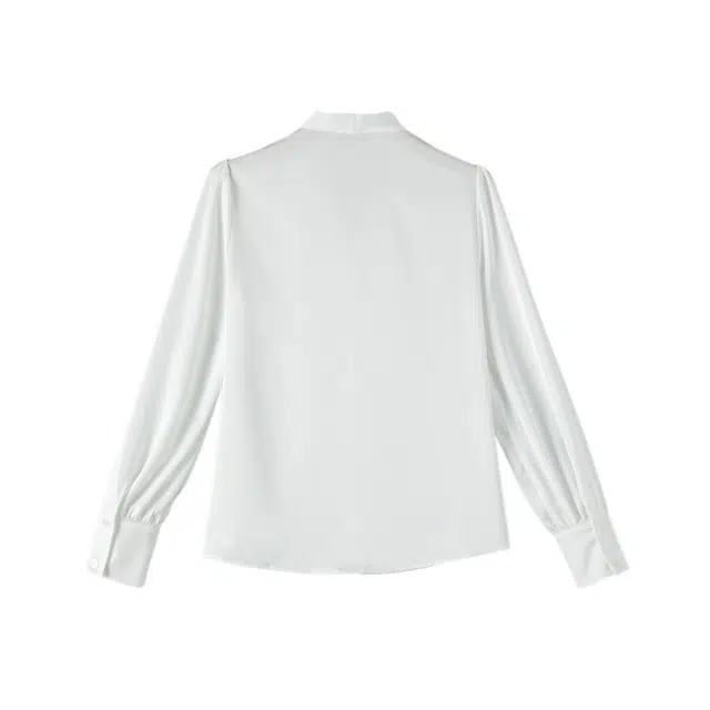 晚白 面料挺括饱满垂坠顺滑肩部收褶亲肤细腻衬衫 女款