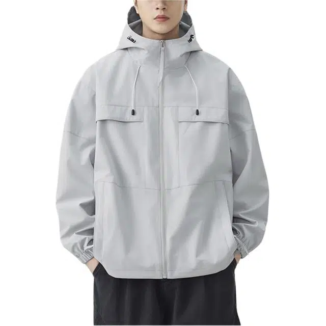 金盾 休闲连帽宽松设计长袖夹克外套 男款