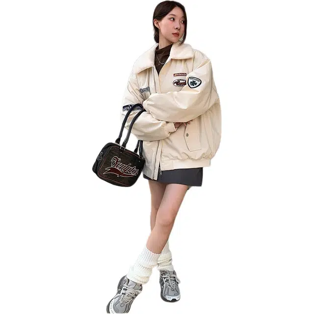 沐晓欣 韩系女装冬季爆款棉衣夹克厚外套棉服 女款