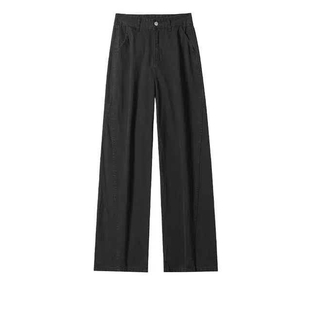 加荣 潮流复古秋季美式高街风宽松阔腿时尚设计感基础款青少年慵懒男休闲裤 男女同款