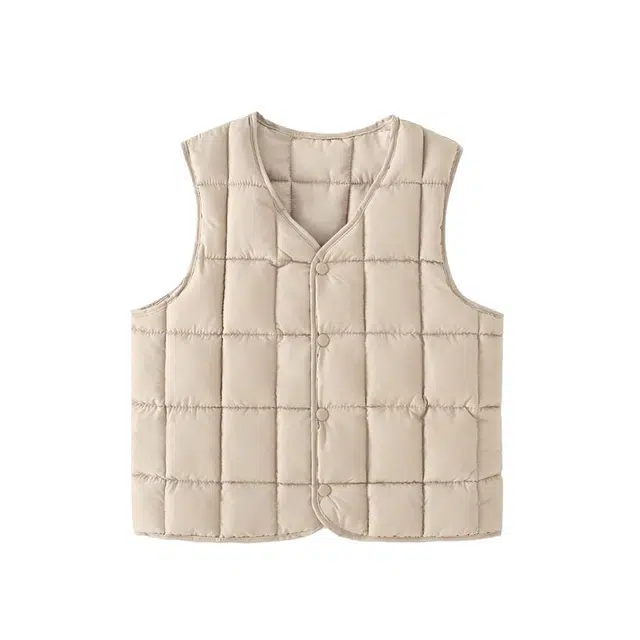 雅鹿马甲 纯色保暖舒适无袖 儿童款