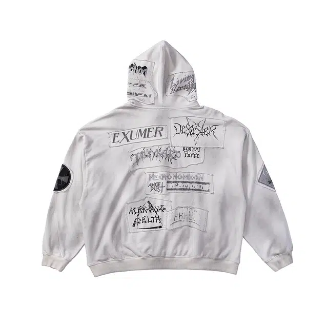 FREE WORLD ORDER Patch Print Zip Hoodie
