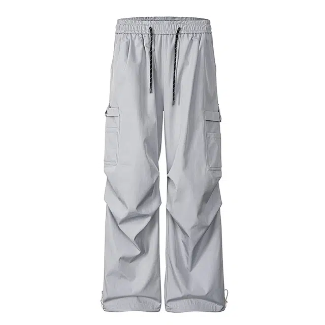 欧路得 美式机能风运动男潮牌户外登山宽松直筒工装长裤子休闲裤 男款