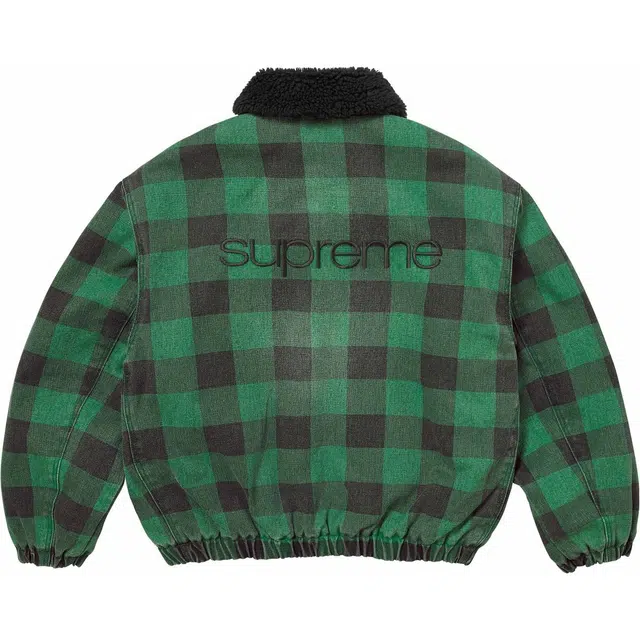 Supreme FW25 Faux Shearling Lined Bomber Jacket logo