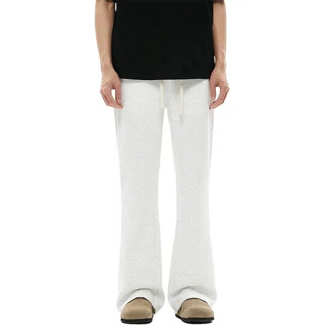 黑马漫画 微喇卫裤男生潮牌显瘦直筒长裤纯色百搭休闲裤 男女同款