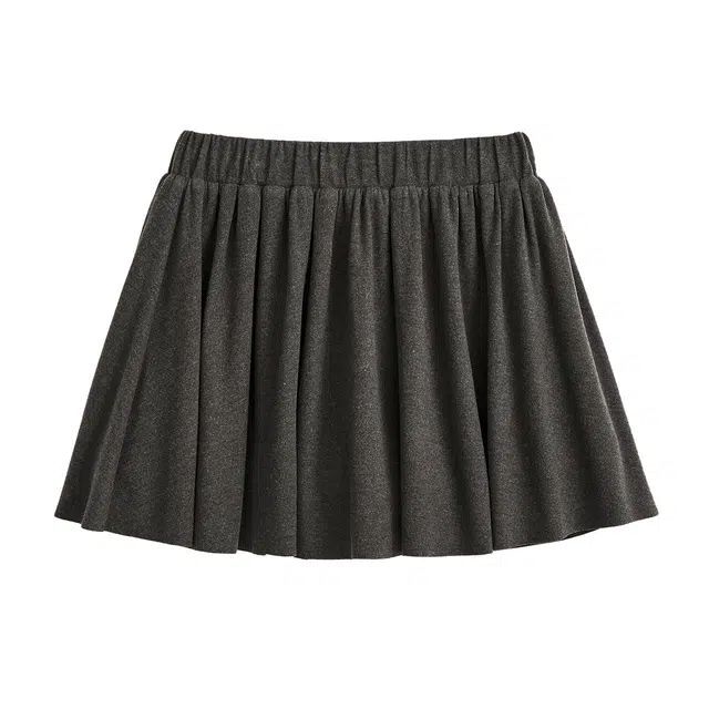 米子旗 松紧腰设计感小个子宽松型韩式休闲短裙 女款