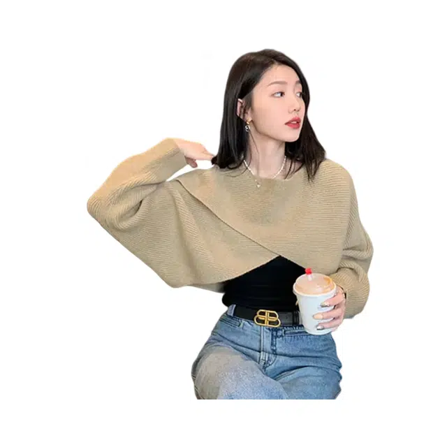 望莱仕 早秋季女小个子法式蝴蝶结显瘦针织衫 女款