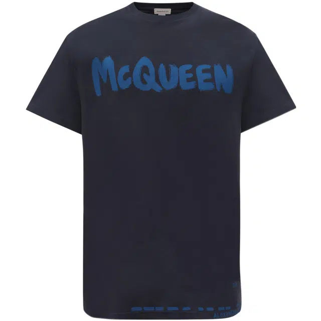 Alexander McQueen SS22 Logo T-Shirt Navy