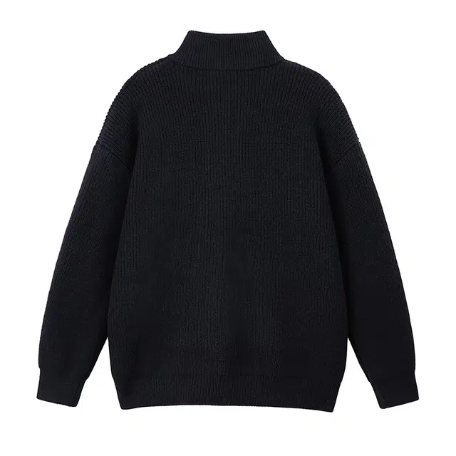 吾皇猫 原创美式复古高街简约基础款学院风立领秋冬季开衫上衣慵懒风时尚贴布双拉链外套潮流潮牌痞帅百搭高级感长袖毛衣 男女同款